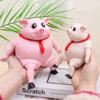 Squishy Pig Figure Indestructible Sand Dolls Elastic Antistress Decompression Rubber Animal Creative Strech Pig Monkey Kid Toy