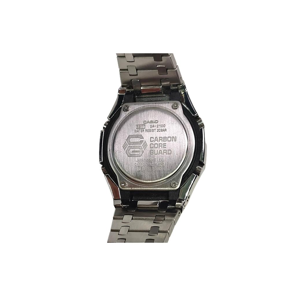Casio Мужские часы с ЖК-дисплеем и аналоговым двойным дисплеем Серия Black GA-2100-1A1(Watch3--)