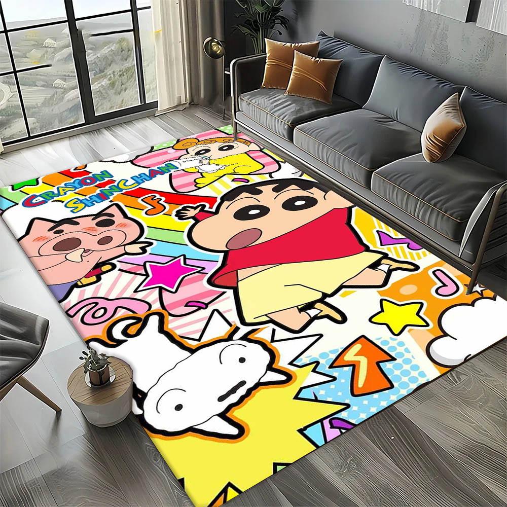 C-Crayon Shin-Chan Cute Cartoon 3D Carpet Rug Art for Room Decor Home Kitchen KidsDoor Gift Kids Area Rug Non-slip Floor Mat