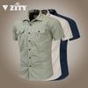 Военные рубашки мужские футболки с коротким рукавом из хлопка мужские тактические рубашки-карго с несколькими карманами однотонные рабочие рубашки мужские топы для активного отдыха футболки