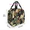 1pc, Camouflage Pattern Design Printed Thermal Bag Insulation and Refrigeration Portable Reusable Unisex for Home Restaurant Off