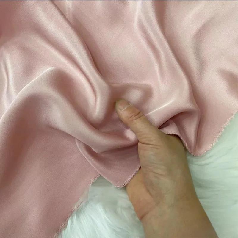 Однотонная 100% шелковая ткань Крэп де Шин 30 момми, тяжелый шелковый крэп, ткань для одежды, платьев, брюк