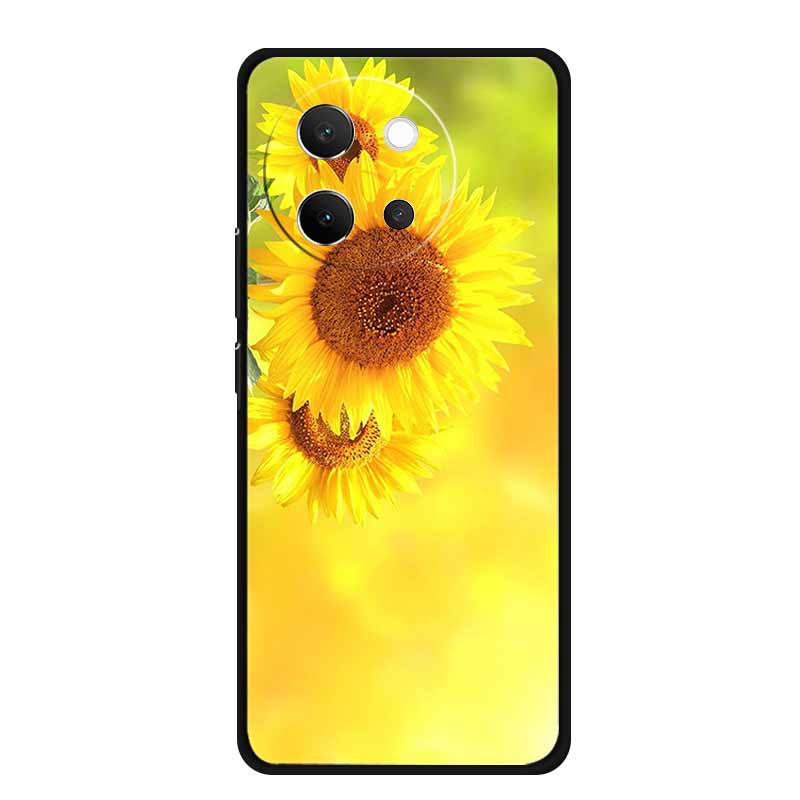 Чехол для Vivo V40 Lite V40lite V 40 Lite Модный Черный Силиконовый Мягкий Задний Чехол-Крышка Для Vivo V30e 5G Чехол для Телефона V 30 e Funda
