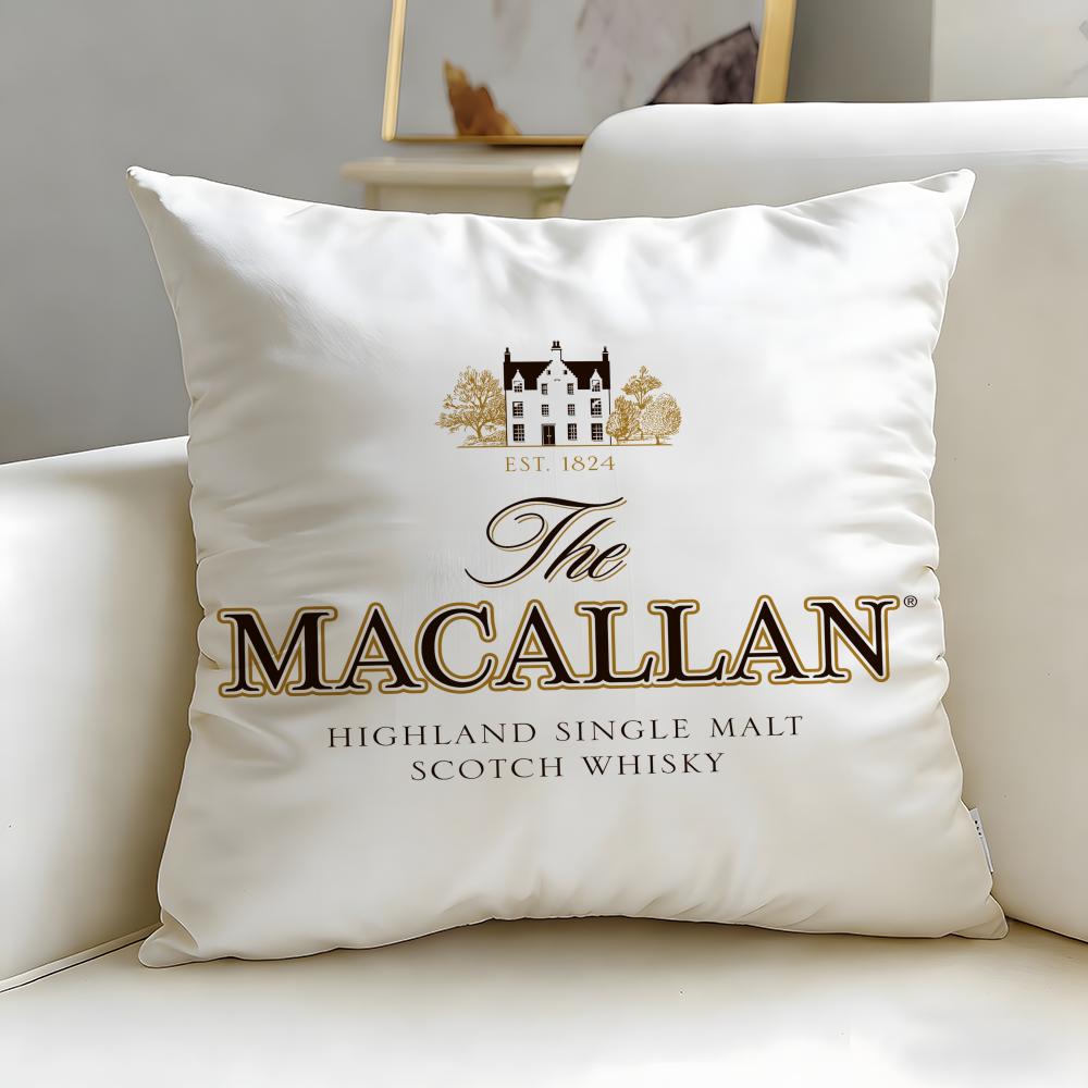 classic beverage brand Macallan Cushion Cover Soft & Easy-Wash Pillow Case – Versatile for Couch, Bed, Travel and Office