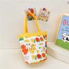 New Gift Bag, Cute Cartoon Tiger New Bucket Bag, Portable Canvas Bag, Girl Heart Bucket Bag.