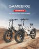 New SAMEBIKE LOTDM200-II Folding Electric Bicycle for Adults 20 X 4.0 Inch Fat Tire Mountain E-bike With 48V 13Ah Removable Battery