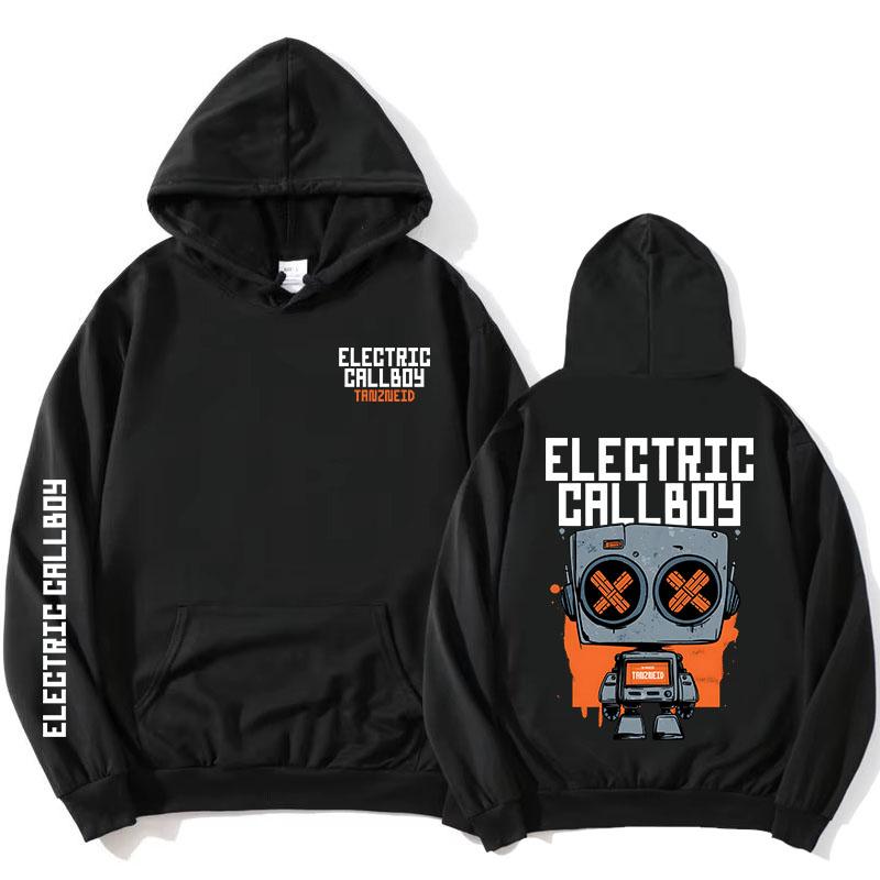 Tanzneid Robot Hoodie ELECTRIC CALLBOY Heavy Mental Style Sweatshirt Long Sleeve Fleece Hooded Pullovers Graphic Merch Unisex jackets Anime Hoodie