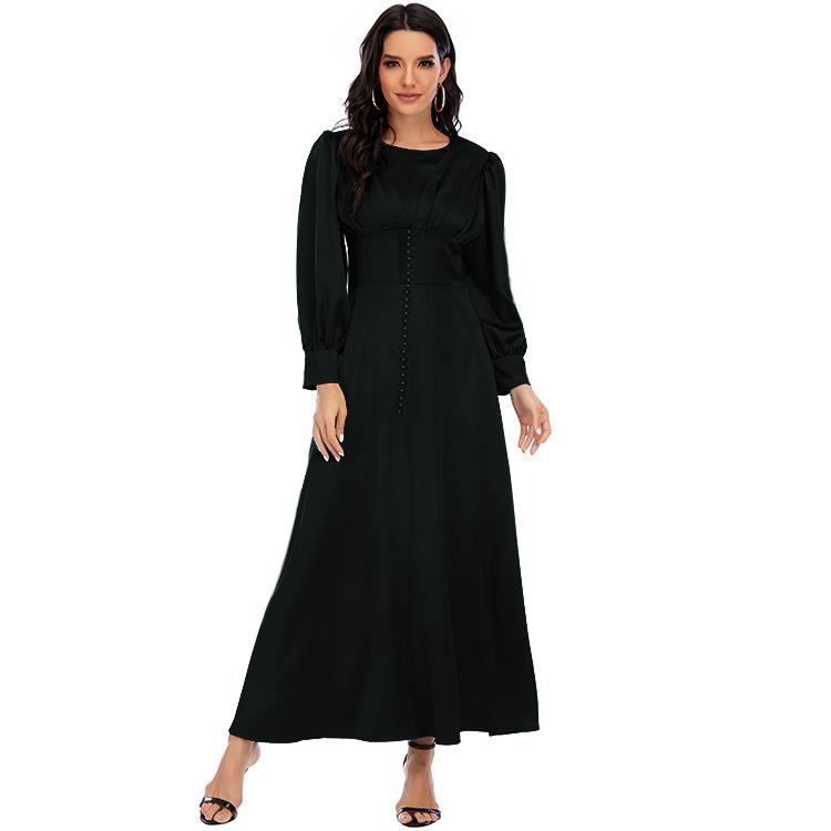 Yiduo Duo Элегантное приталенное атласное платье с бисером 21412