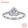 Классическое кольцо Lindon из стерлингового серебра 925 пробы с цирконом, женские ювелирные изделия, свадебный подарок для вечеринки