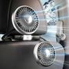 Car USB Fan Dual Head Cooling Air Hose Fan for Backseat 360°Rotation 3-Speed Auto Headrest Fan For Rear Seat Amagi
