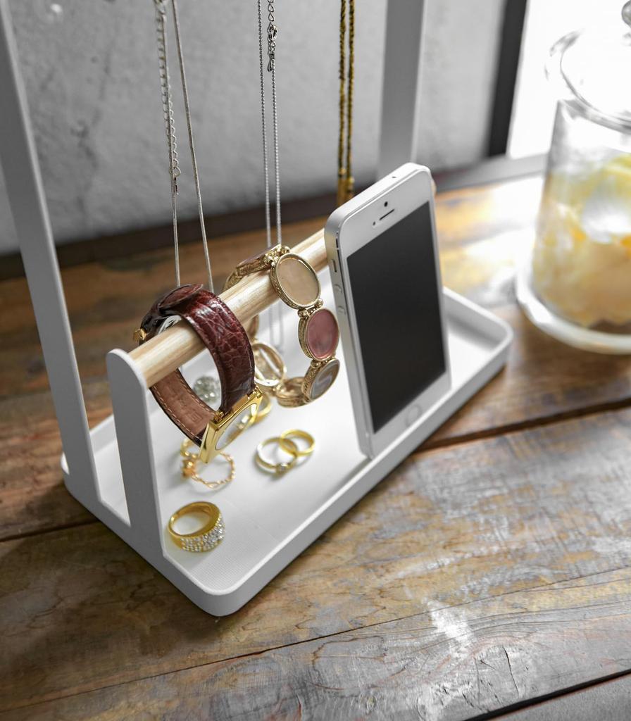 Yamazaki Подставка для аксессуаров Jitsugyo белая W20 xx Tosca 2311 прибл.. Д10,5 В28,5см