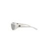 Bottega Veneta Shield Frame Injection Sunglasses White White Silver