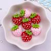 10PCS Resin Kawaii Colorful Cartoon Strawberry Flatback Stone Decor Scrapbook DIY Bow Figurine Accessories Jewelry Making
