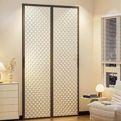 Зимний магнитный хлопковый дверной занавес Утолщенный Бытовой Изоляционный Ветрозащитный Разделительный Холодостойкий Самоклеящийся Дверной Занавес