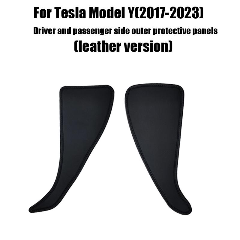 Для Tesla Model 3 Y Панель боковая центральной консоли Защитная накладка от пинков Защитник ТПЭ Кожаная наклейка Накладка на ноги Автоаксессуары