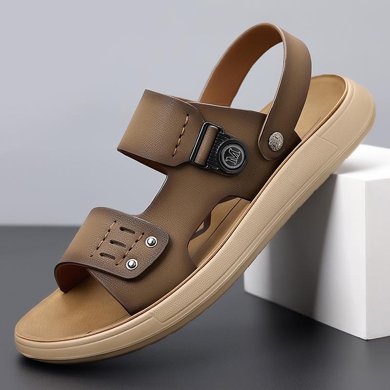 Мода Популярный Тренд Уличные Удобные Противоскользящие На Мягкой Подошве Мужские Сандалии Модный Новый Мужские Летние Дышащие Повседневные Пляжные Туфли