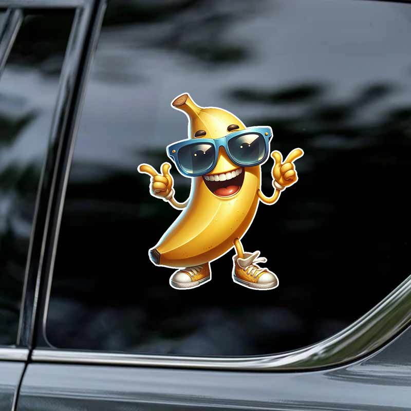 Funny Banana Fruit Car Stickers Waterproof Vinyl Decals Auto Body Window Bumper Decor Motorcycle Helmet Stickers TM198