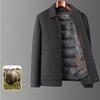 New Light Luxury Thickened Cotton Wool Coat Men's Lapel Wool Coat Autumn and Winter Thickened Down Lining Dad Outfit