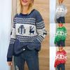 Women Christmas Sweater Long Sleeve Christmas Tree Knitting Sweater Tops