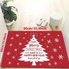 1Pcs Anti Fatigue Kitchen Rugs Red Christmas Tree Print Waterproof Non-Slip Thick Cushioned Kitchen Mat Heavy Duty Comfort Standing Mat for Kitchen