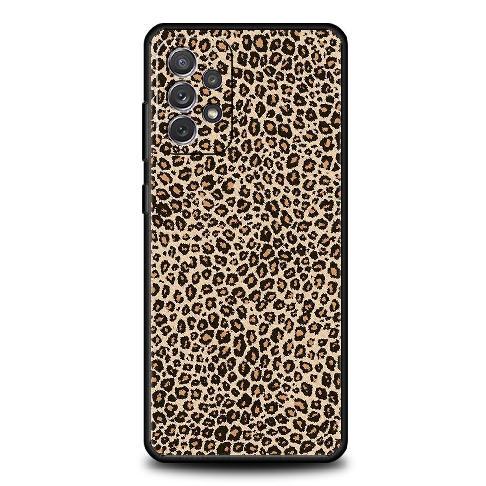 Модный Чехол для Телефона с Принтом Тигра и Леопарда Для Samsung A15 A13 A51 A71 A41 A31 A21S A03S A05 A35 A55 A23 A25 A33 A53 A73 5G Чехол