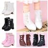 1 Pair 1/12 Doll Shoes Toys Accessories Miniature Boots Gift Mini High Top Boots for Ob11/Bjd