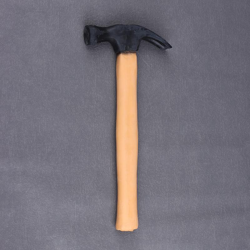 Смешной молоток для розыгрышей Мягкий реалистичный коричневый резиновый молоток Юмористический новый инструмент для розыгрышей и развлечений Смешные подарки-розыгрыши Игрушка