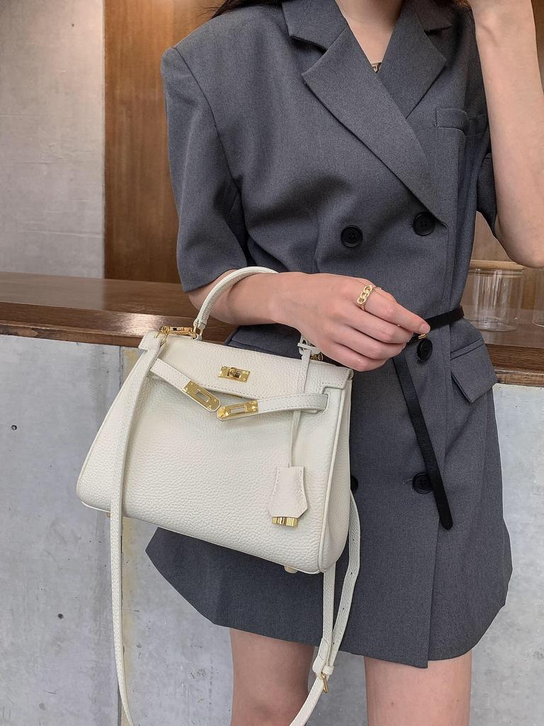 Сумка из натуральной кожи женская мягкая кожаная большая новая модная и универсальная сумка из коровьей кожи с узором личи, верхний слой, сумка через плечо