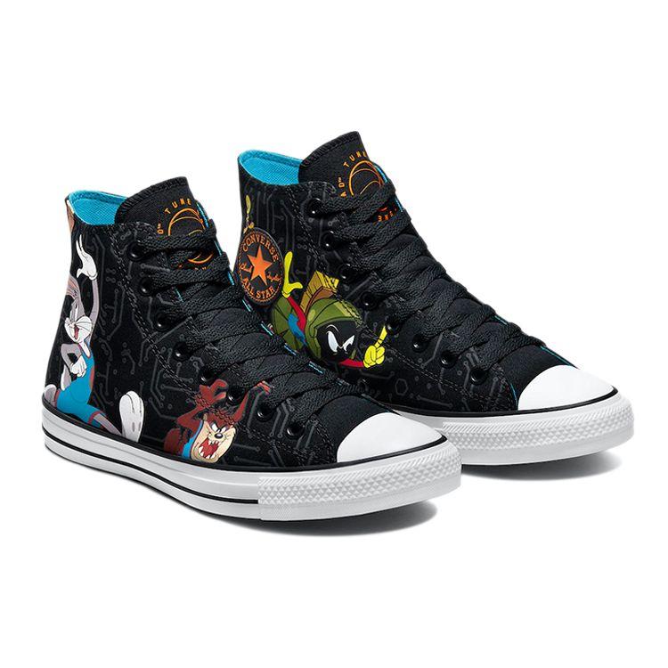 Space Jam X Converse Chuck Taylor All Star High Tune Squad Unisex Sneakers Black Multi White 172485C