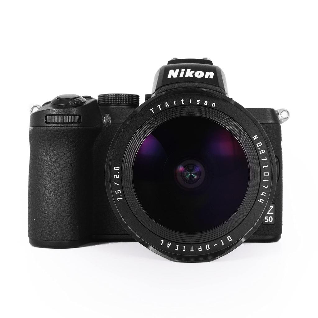TTArtisan Meisho Optical Fisheye Lens with 180 Degree View for Canon Z Mount Camera Lens for Nikon ZFC Z6 Z7 Z50 Z5 Z6II Z7II Authorized Black 7.5mm