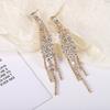 New Fashionable and Personalized Earrings and Earrings with Fashionable Design and Diamond Studded Geometric Tassel Earrings