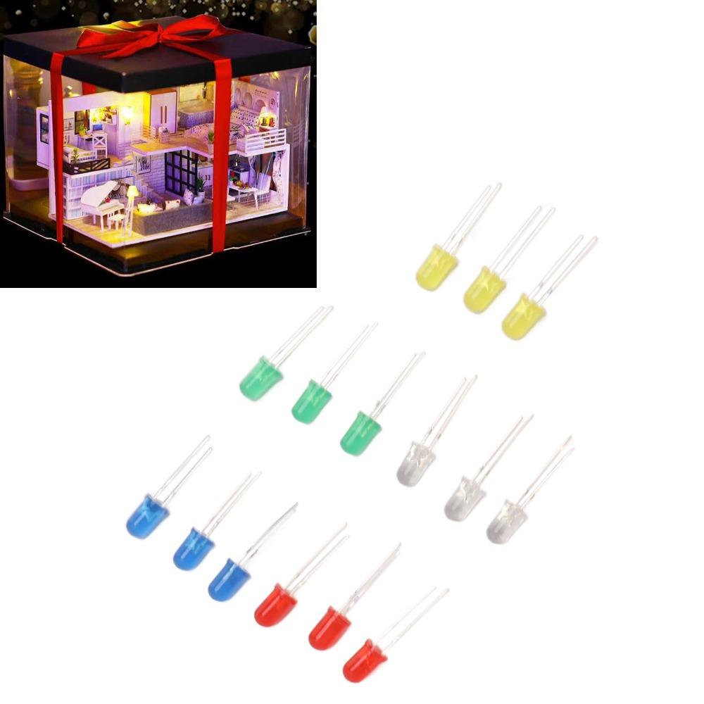 100PCS 5 Color Light Emitting Diodes ABS LED Assortment Kit Easy LED Diode Lights Arduino