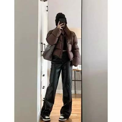 Осенне-зимняя женская верхняя одежда больших размеров с подкладкой и утолщением, теплая, с короткими лацканами, свободная, удобная, с застежкой-молнией, верхняя одежда