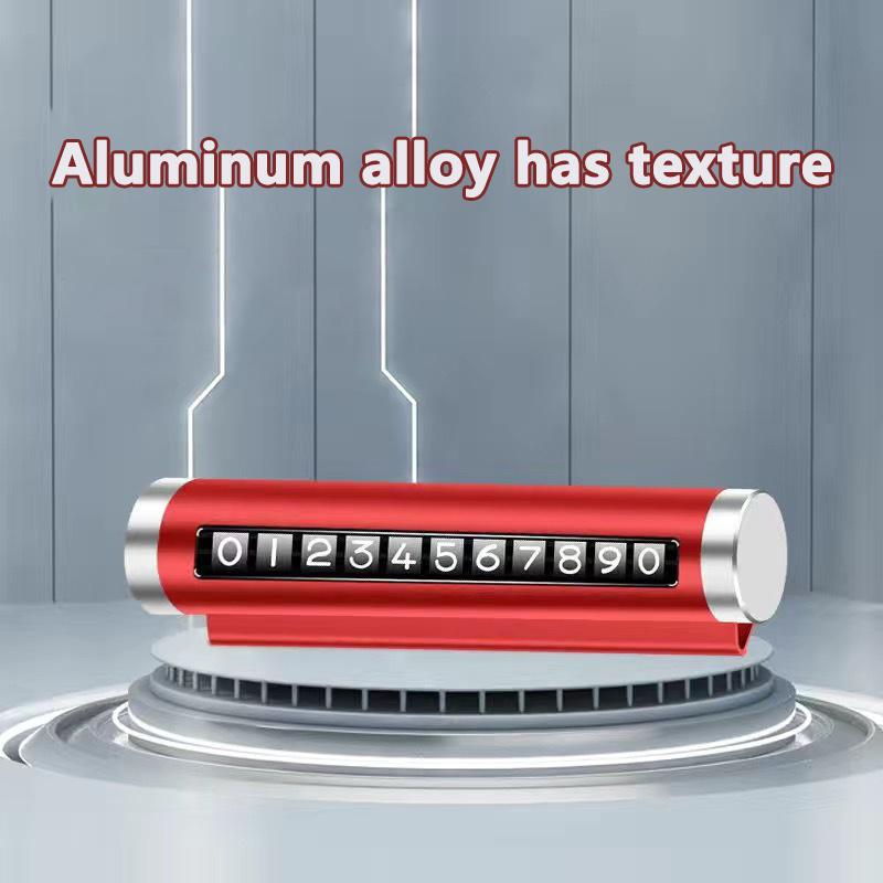 Металлическая карта временной парковки автомобиля Поворотная табличка с номером телефона Алюминиевые наклейки Парковка Остановка в автомобиле-стиль Автоаксессуары