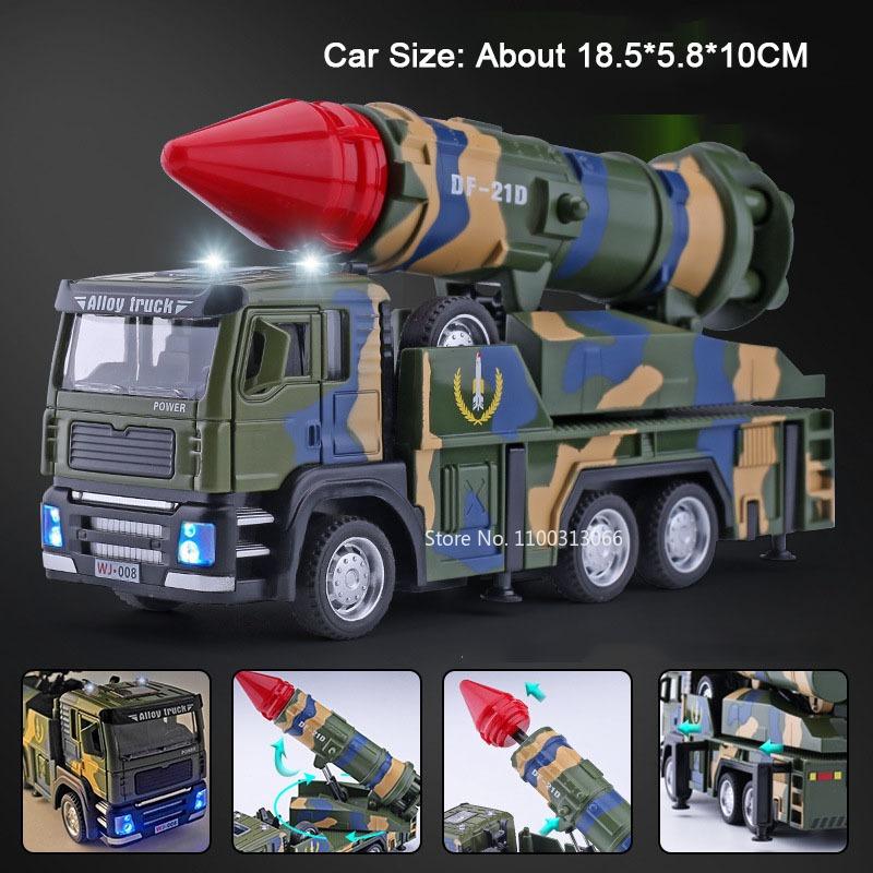 1:32 Ракетоносец Модель Ракетной Установки Игрушки Металлический Литой Механизм Обратного Хода Открывающиеся Двери Изысканные Военные Модели Подарки на День Рождения