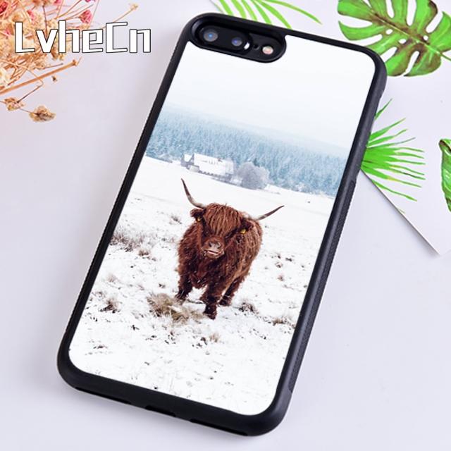 Cute Highland Cow Phone Case For iPhone 17 Air 13 12 14 15 16 Cover For Apple Pro Max 6S Plus plus