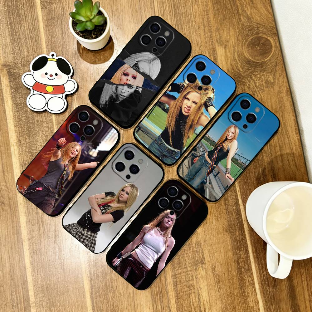 Avril Ramona Lavigne Phone Case For iPhone 17, 16,15,14,13,12,11 Plus,Pro Max, Others Silicone Soft Black Cover