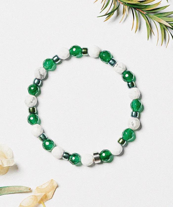 Браслет с драгоценными камнями Green Point Triple Mix (C2503AC1343_GN)