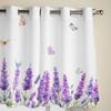 Весенние акварельные лавандовые шторы с бабочкой для гостиной, роскошные занавески для спальни, кухонные шторы, шторы