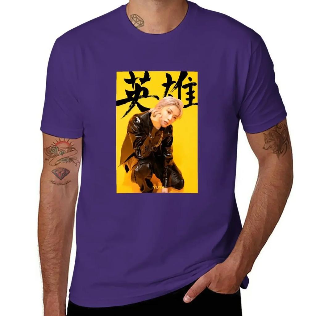 Yuta Kick It Tshirt Korean Fashion Blacks Blanks Clothes For Unisex