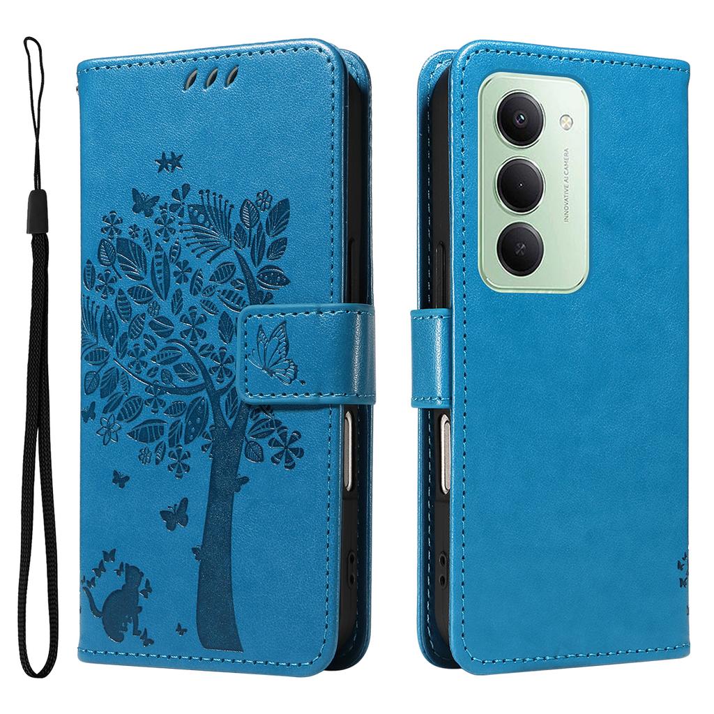 For Xiaomi Redmi 15 5G (Global) (169mm) Phone Case with Stand Cat Tree Pattern Leather Wallet Mobile Cover