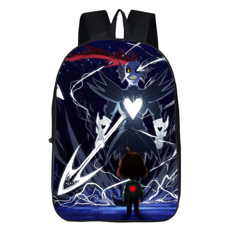 Прочный 17-дюймовый рюкзак Undertale Sans для детей с регулируемыми лямками и стильным дизайном