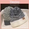 Fashionable Warm Knitted Hat Japanese Versatile With Velvet Ear Protection Hat