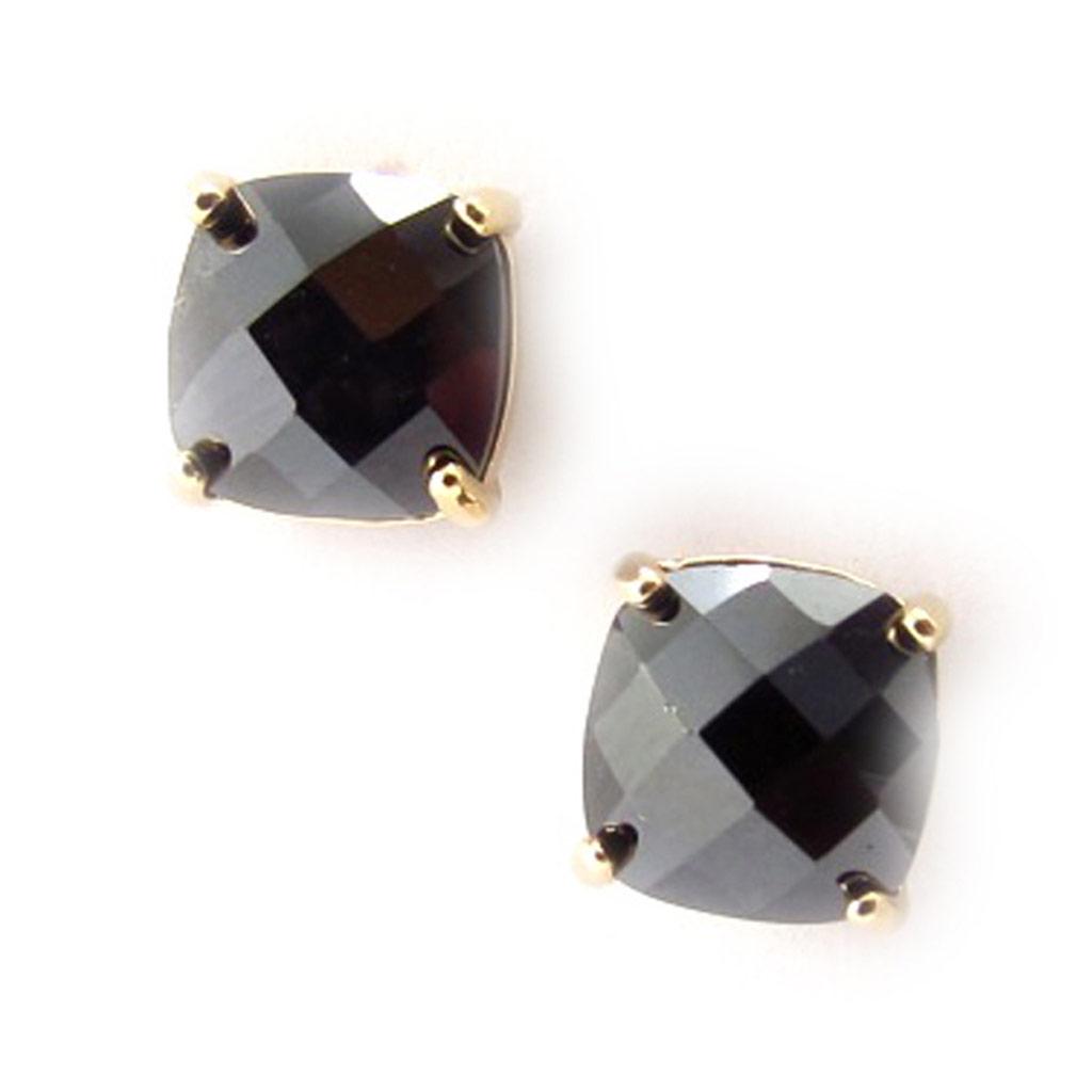 Les Trésors De Lily [K5151] - Black 'Unique' Gold Plated Earrings