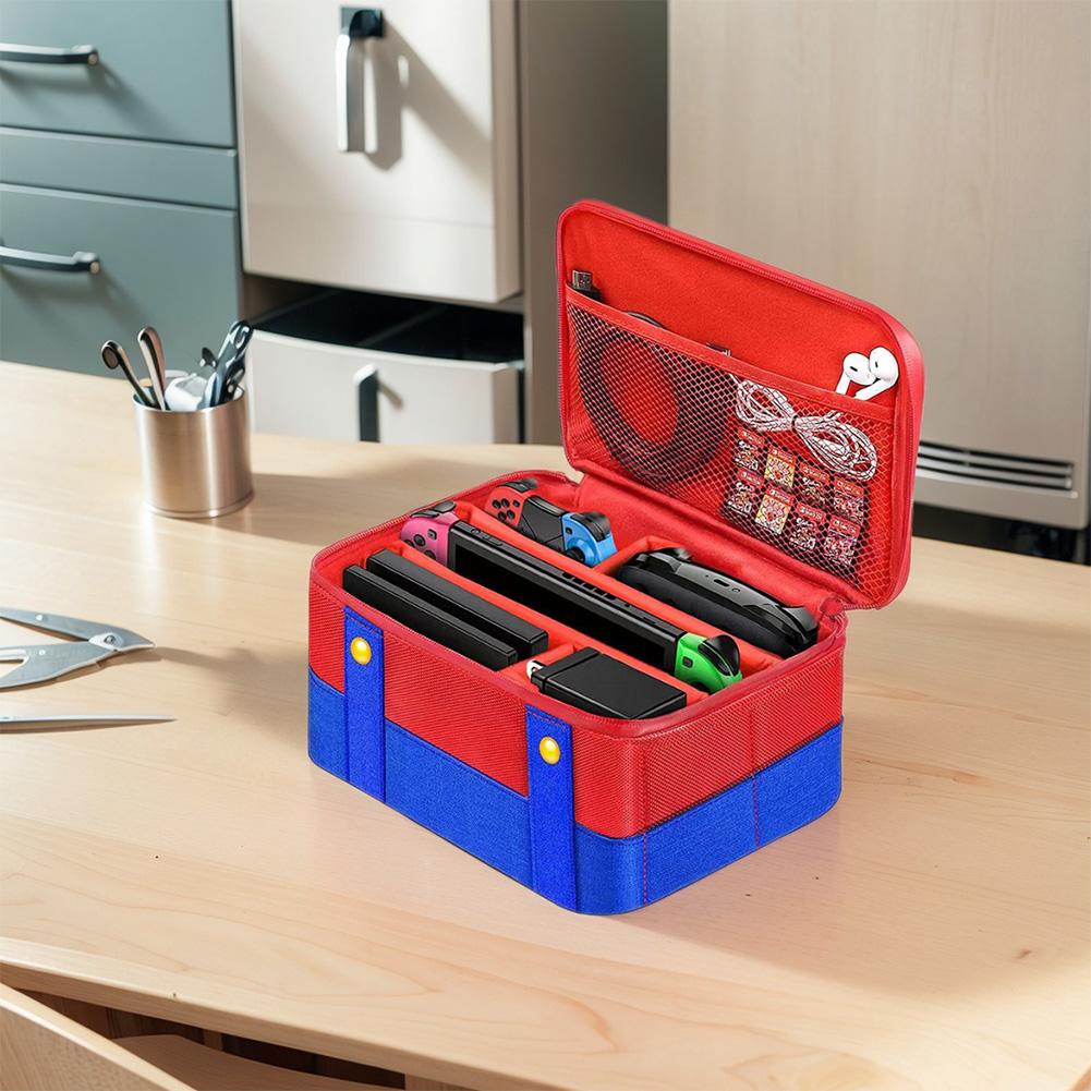 Большой защитный чехол для переноски NS Switch/Switch OLED Console Pro Controller Дорожная сумка для хранения аксессуаров для коммутатора