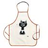 [N0429] - Детский хлопковый фартук "Chats Dubout" бежевый (ширина) - 50х62 см
