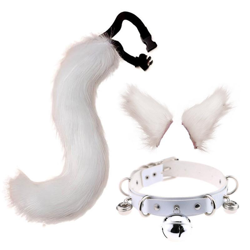 Anime Animal Tail Cosplay Costumes Props Cat Fox Plush Tails Role Play Halloween Party Kawaii Accessories