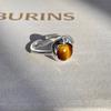 925 Sterling Silve Tiger Eye Stone Irregular Ring for Women Girl Fashion Versatile Originality Gift Dropshipping