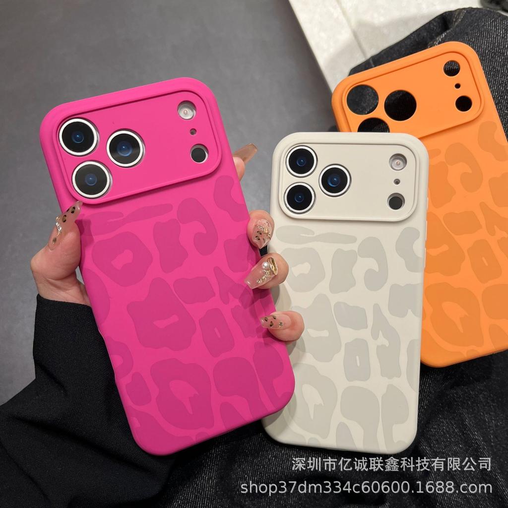 Жидкий силиконовый чехол с леопардовым принтом для iPhone 17 Pro Max, с точным вырезом для Apple 16, ударопрочный защитный чехол