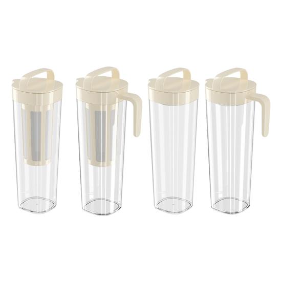 1100ml Cold Extraction Pot Cold Brew Coffee Maker Pitcher with Removable Filter Tea Infuser Spout Leak-proof Brewing Kettle for Restaurant Kitchen